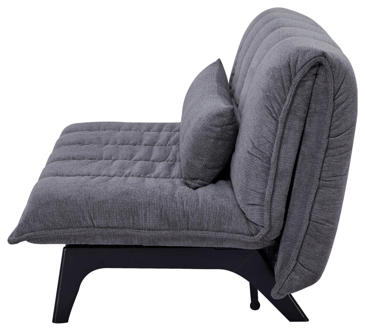 SCHLAFSOFA Cord Grau  - Schwarz/Grau, Design, Holz/Textil (148/82/102cm) - Stylife