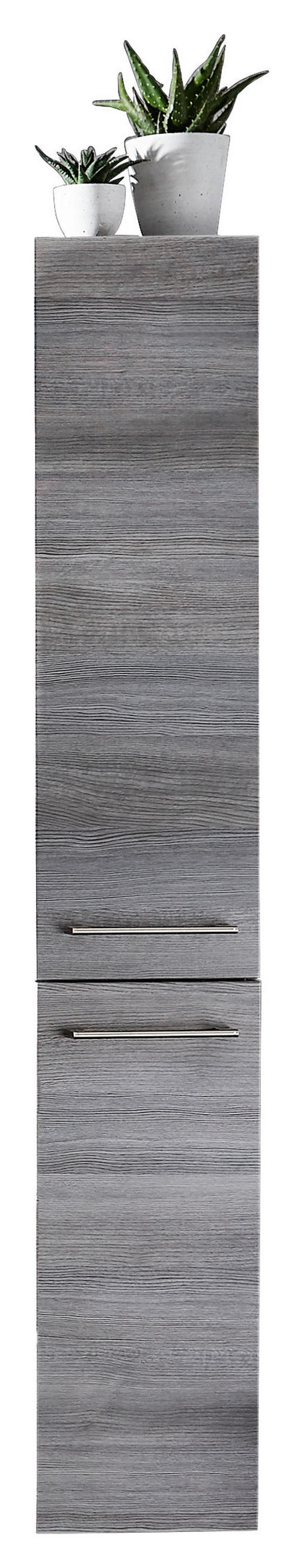 HOCHSCHRANK 30/168/33 cm  - Edelstahlfarben/Graphitfarben, KONVENTIONELL, Glas/Holzwerkstoff (30/168/33cm) - Sadena