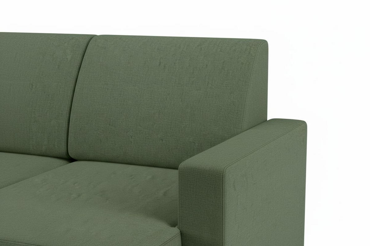 WOHNLANDSCHAFT NIKAS Grün Bouclé  - Buchefarben/Grün, Design, Holz/Textil (310/198/145cm) - MID.YOU