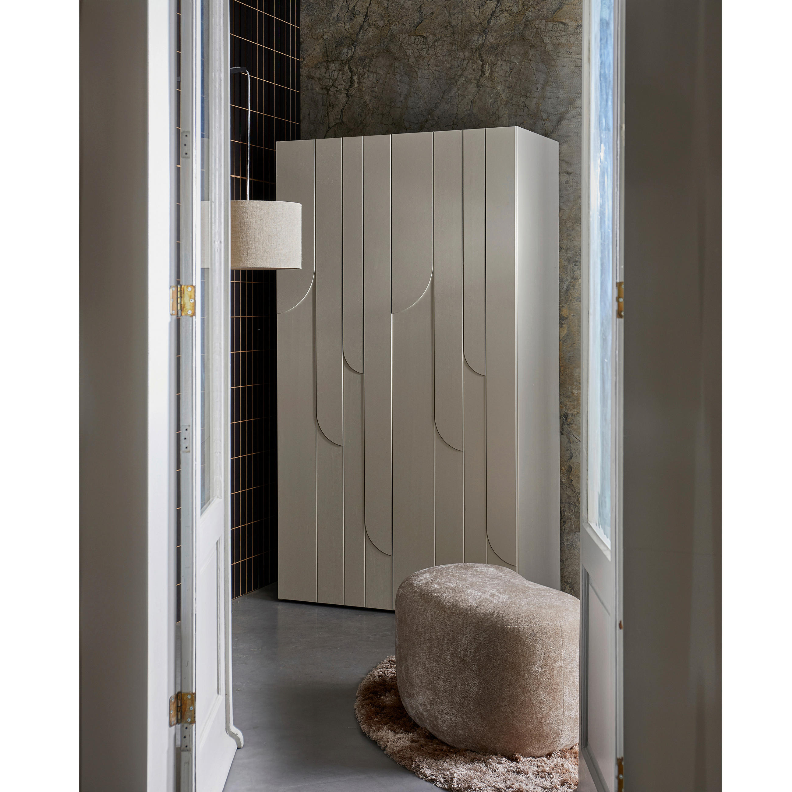 GARDEROBENSCHRANK 110/200/57 cm  - Hellgrau, Design, Holz (110/200/57cm) - Livetastic