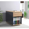ROLLCONTAINER Anthrazit, Honigeiche  - Honigeiche/Anthrazit, MODERN, Holzwerkstoff/Kunststoff (39/55/70cm) - MID.YOU