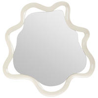 WANDSPIEGEL 80/80/3 cm  - Weiss Hochglanz/Weiss, Design, Glas/Holzwerkstoff (80/80/3cm) - Novel