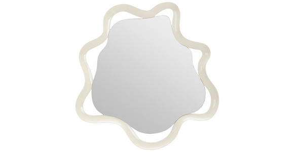 WANDSPIEGEL 80/80/3 cm  - Weiß Hochglanz/Weiß, Design, Glas/Holzwerkstoff (80/80/3cm) - Novel