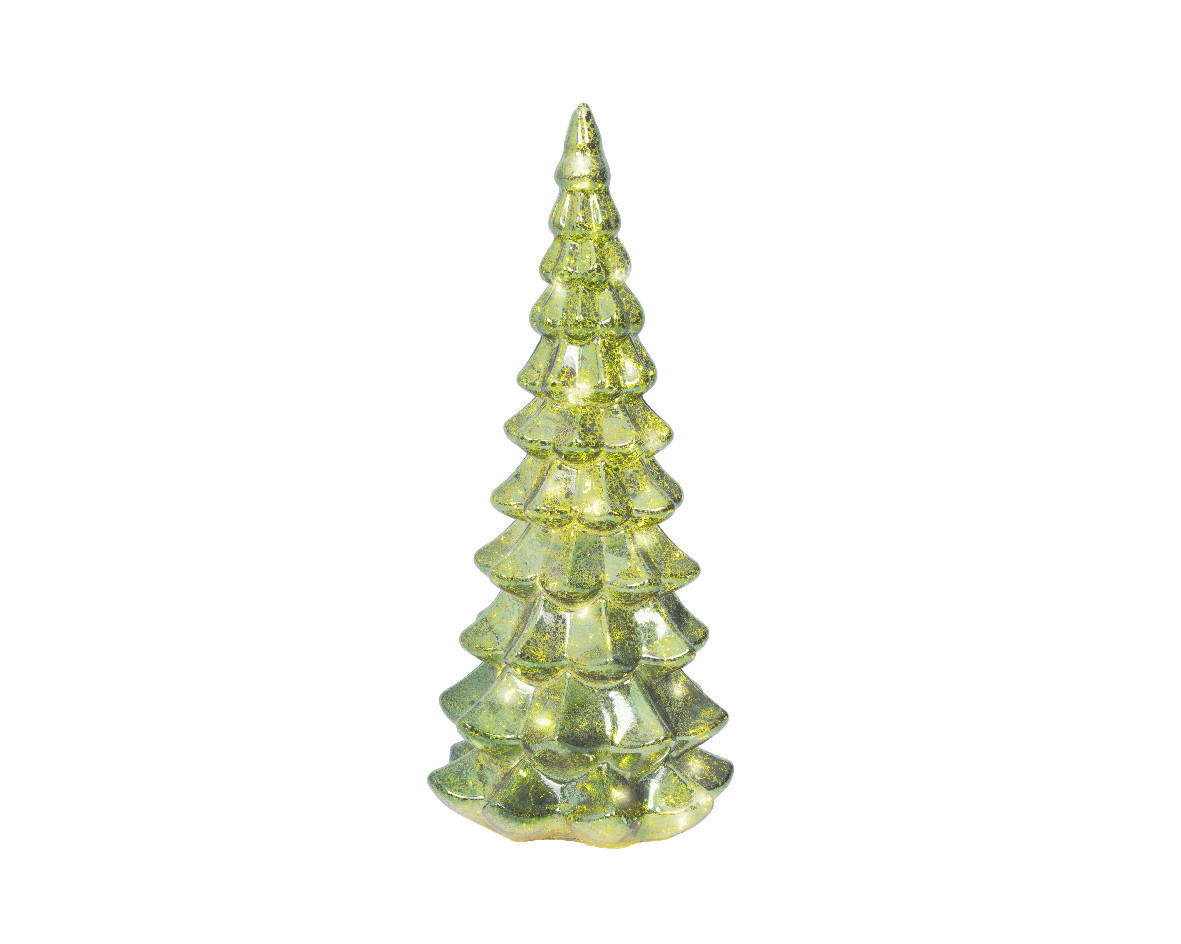 LED DÍSZLÁMPA - zöld, Lifestyle, Üveg (15,00/15,00/33,00cm)