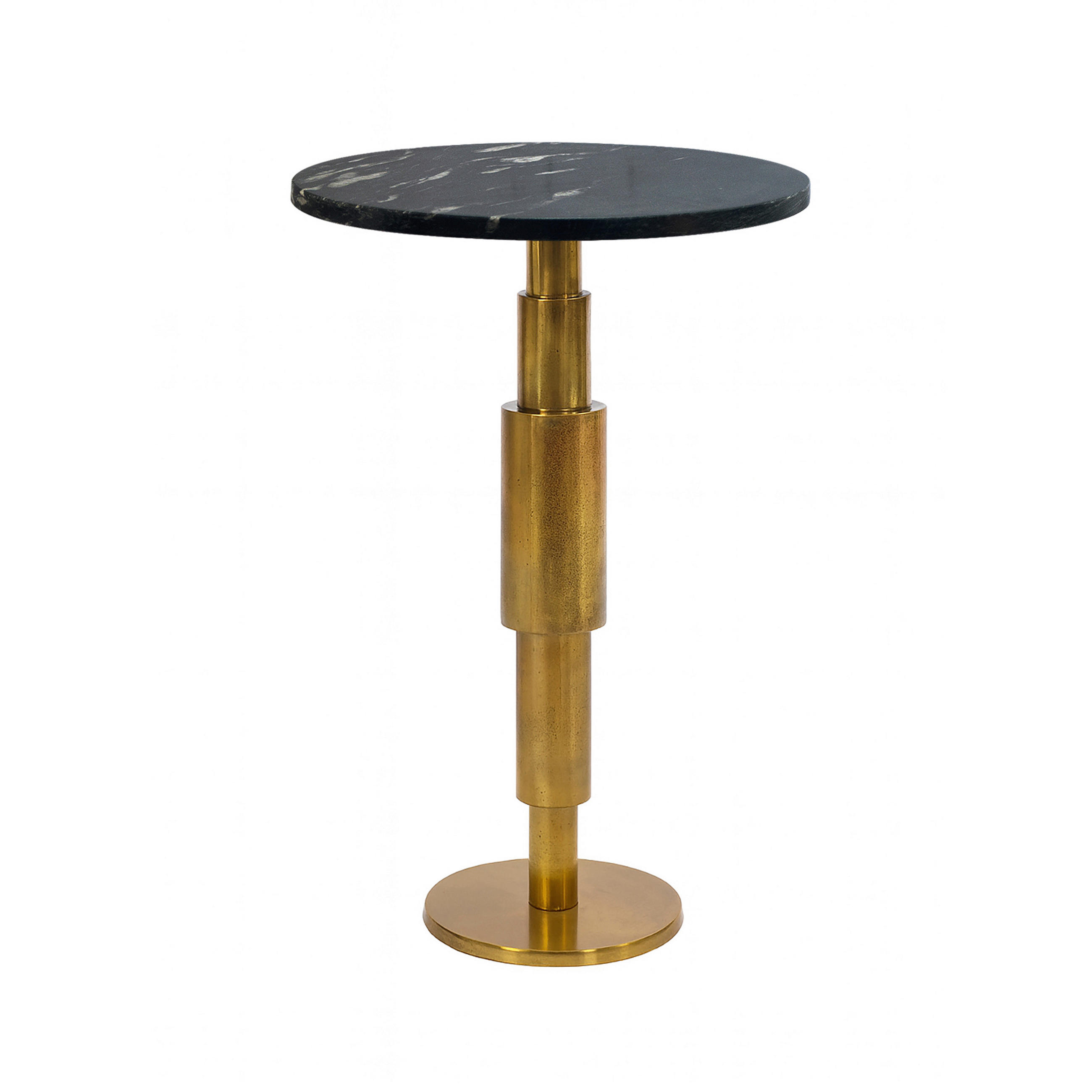 KISASZTAL kő 37/37/59 cm   - fekete/aranyszínű, Design, kő/fém (37/37/59cm) - Livetastic