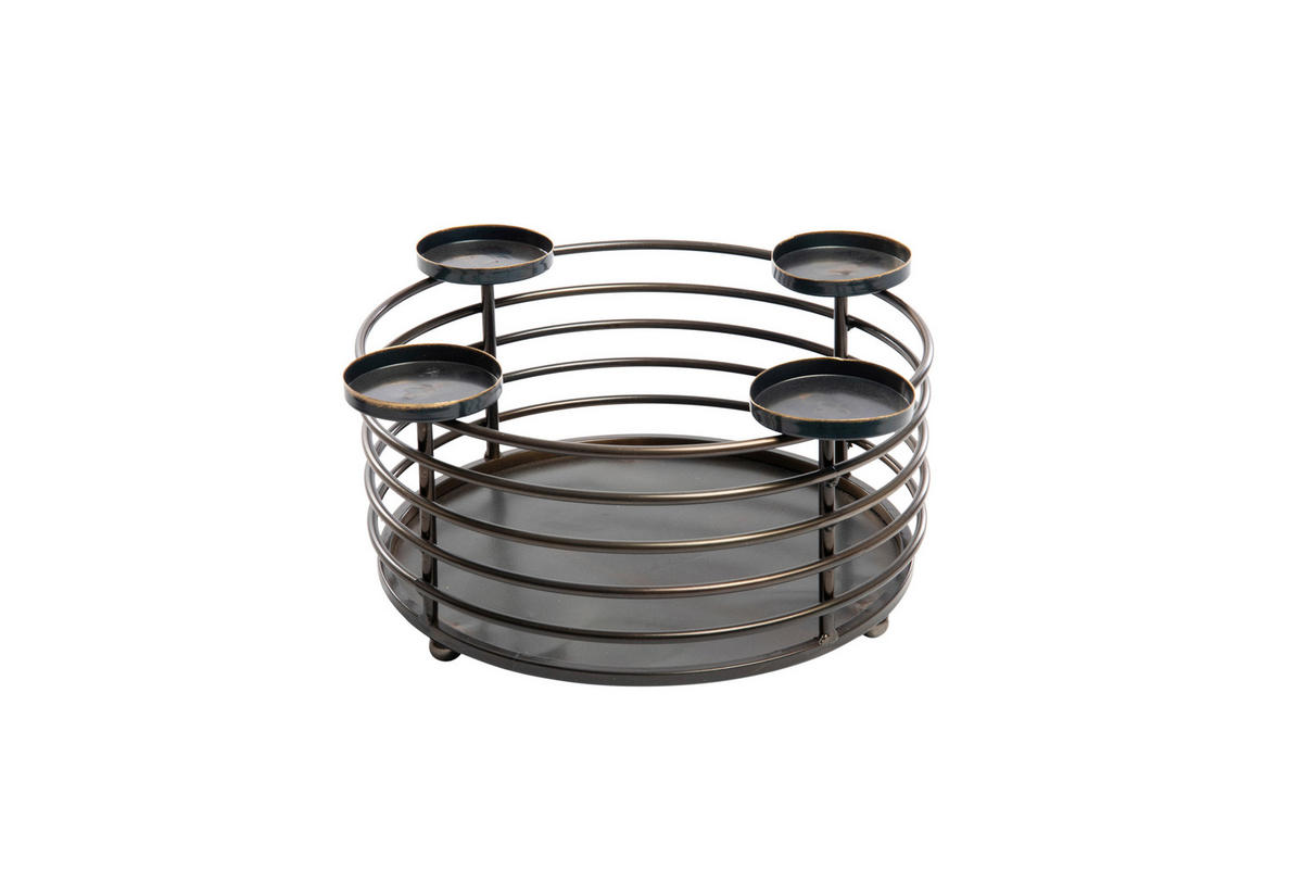 ADVENTSKERZENHALTER - Schlammfarben, LIFESTYLE, Metall (31/16,5/31cm)