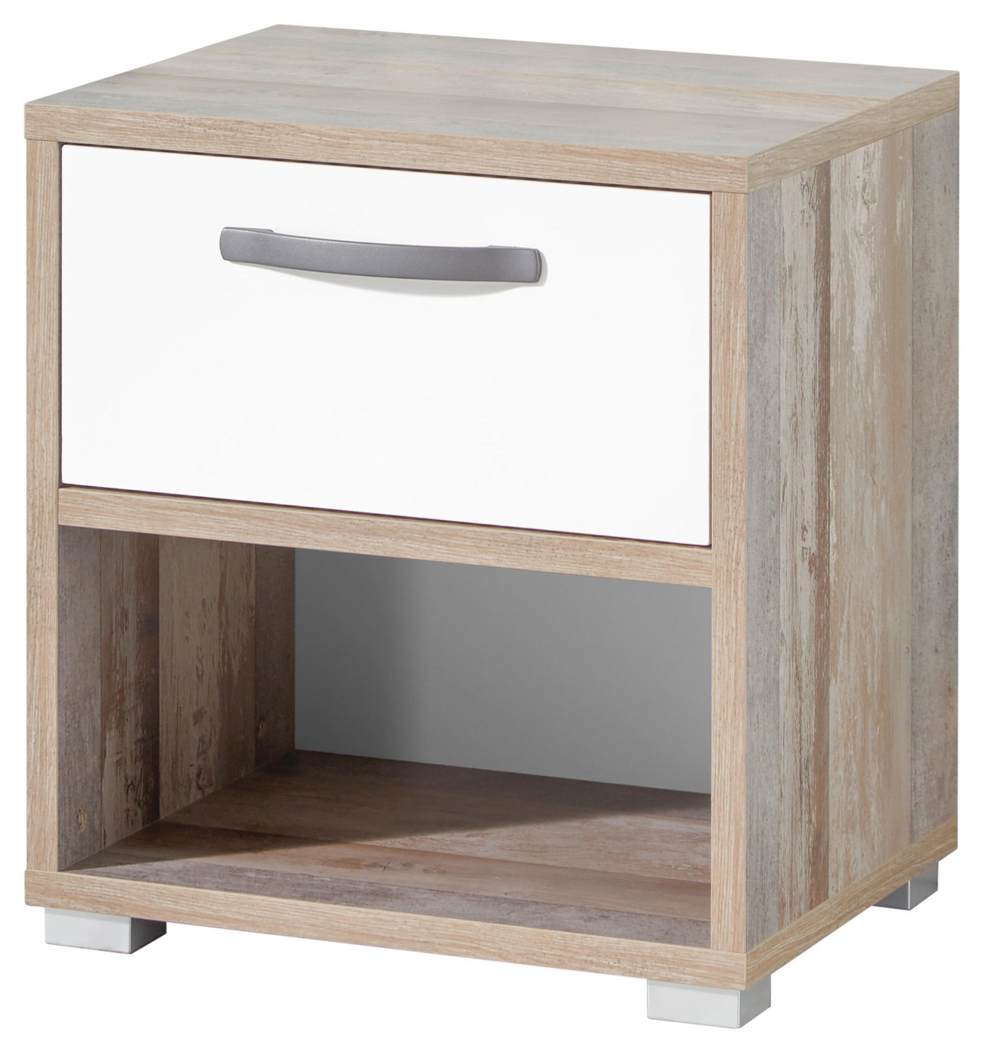 NOĆNI STOČIĆ prirodna boja, bela  - bela/prirodna boja, Konvencionalno, pločasti materijal/plastika (49/52/41cm) - Carryhome