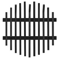 ŠATNÍ PANEL, černá, dub, 58/60/11 cm - černá, Basics, dřevo (58/60/11cm)