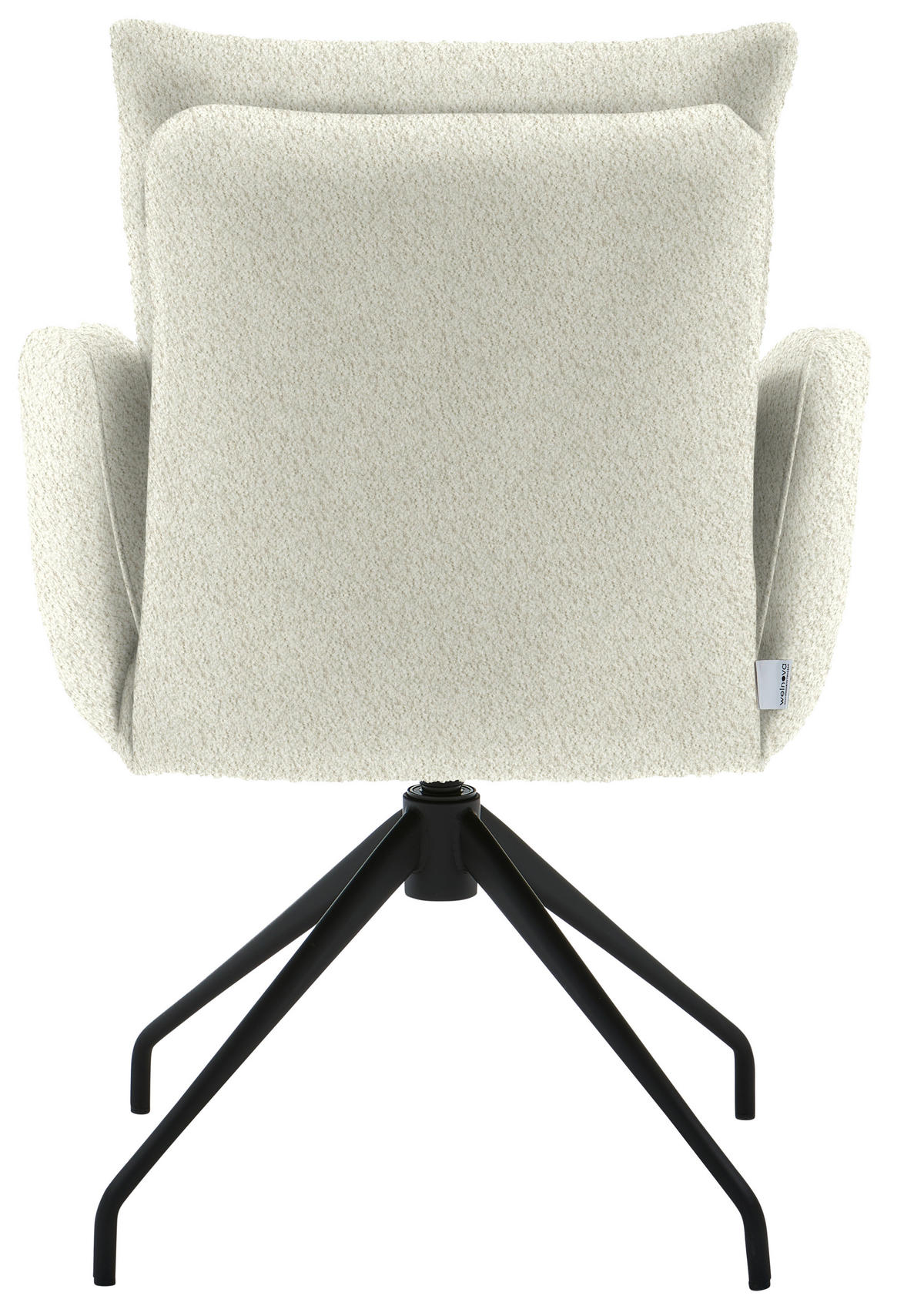 ARMLEHNSTUHL  in Teddystoff  - Ecru/Schwarz, Design, Textil/Metall (62/86/68cm) - Welnova