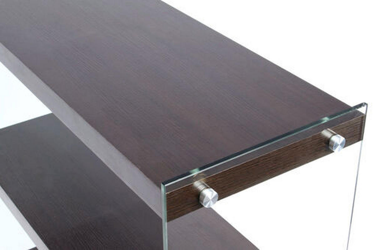 REGAL  83/113/29,5 cm Dunkelbraun  - Dunkelbraun, Modern, Glas/Holzwerkstoff (83/113/29,5cm) - Kayoom