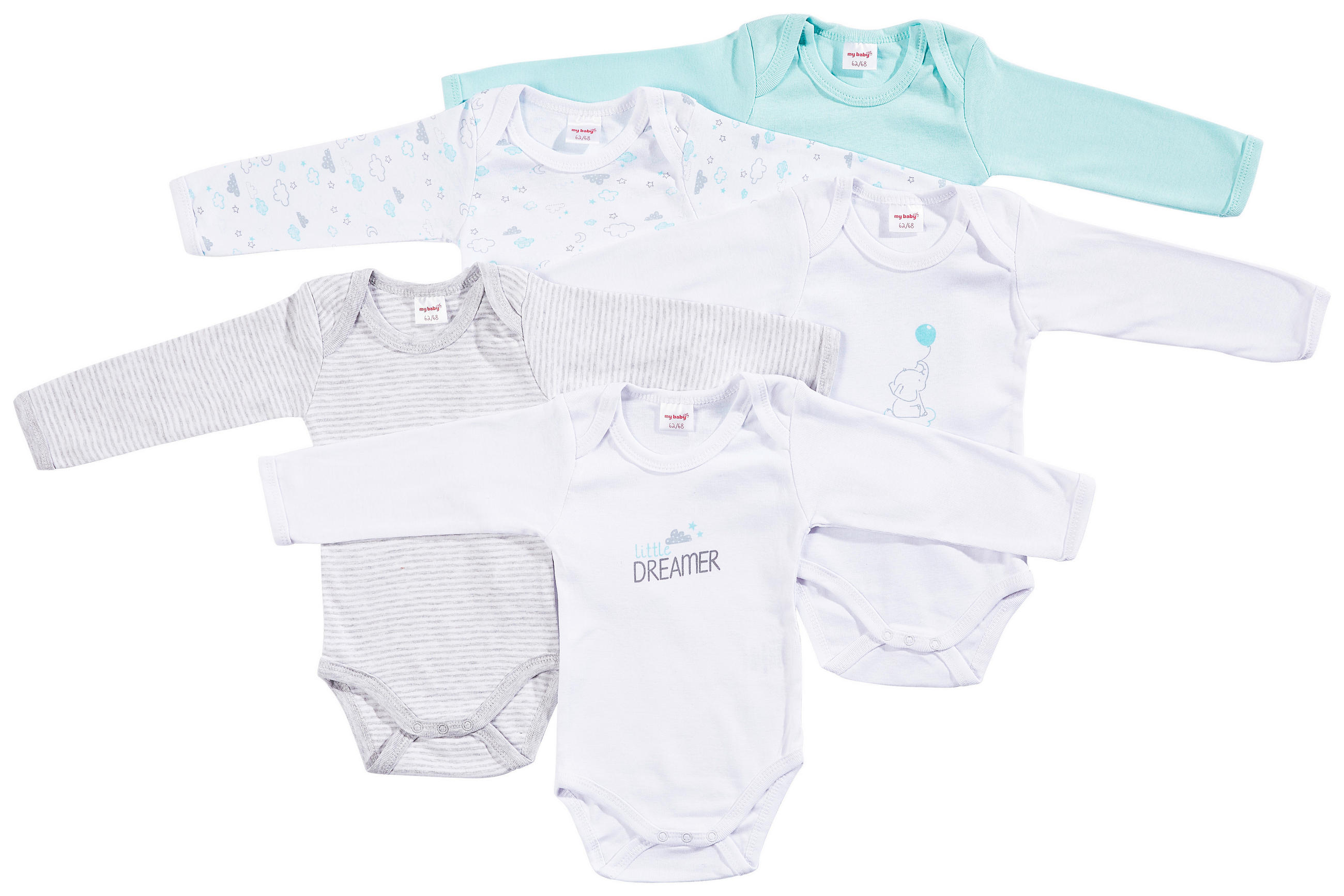 BABYBODY-SET  - Weiß/Grau, LIFESTYLE, Textil (86/92null) - My Baby Lou