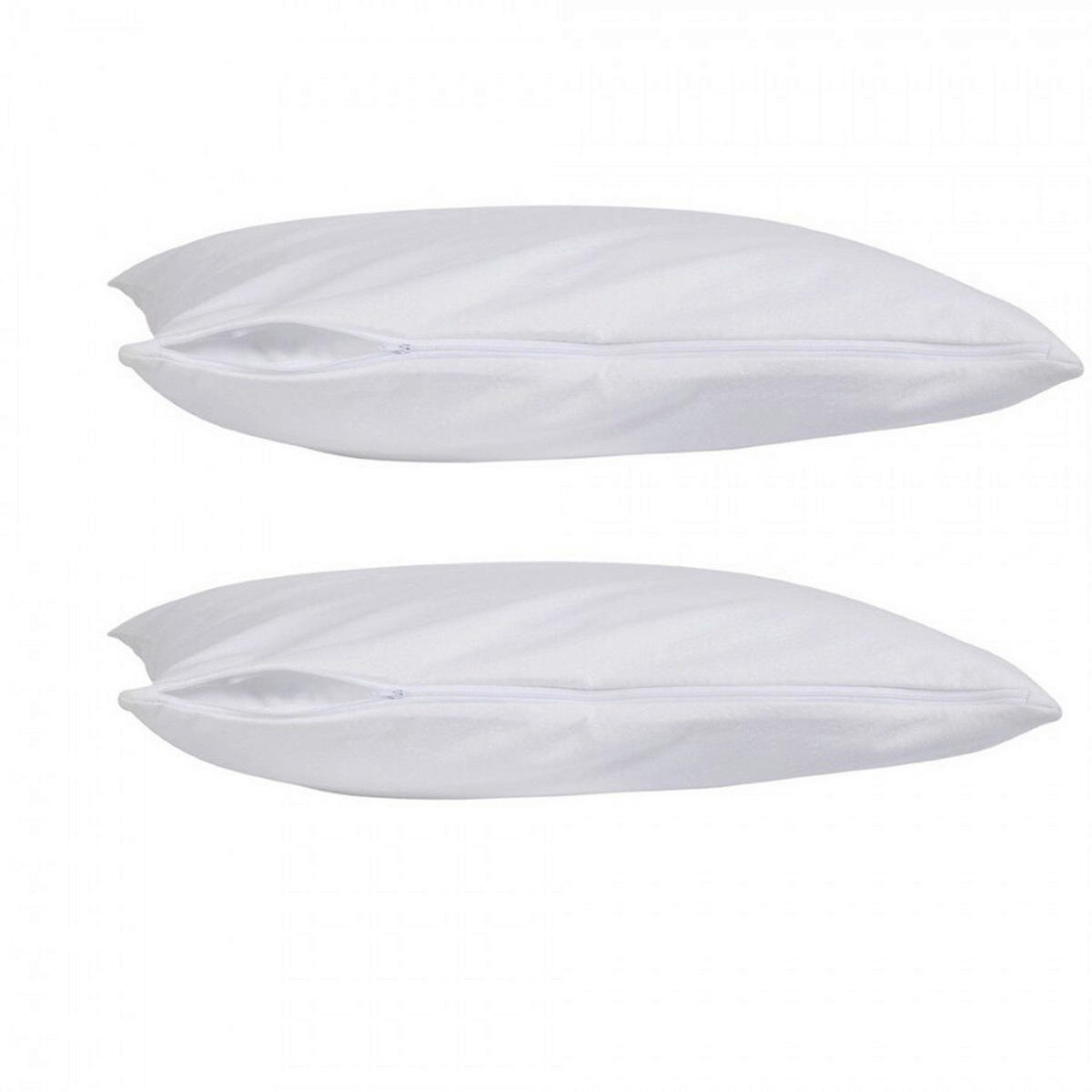 Husă Pentru Pernă 50/70 cm  - alb, Basics, textil (50/70cm)