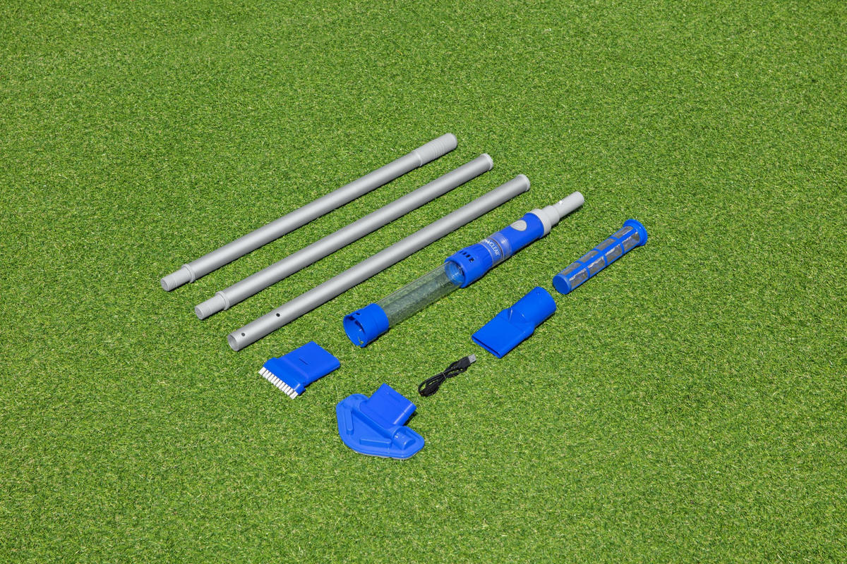 POOLSAUGER Aqua Surge 58649  - Blau/Silberfarben, Basics, Kunststoff/Metall (264/9,6/16,8cm) - Bestway