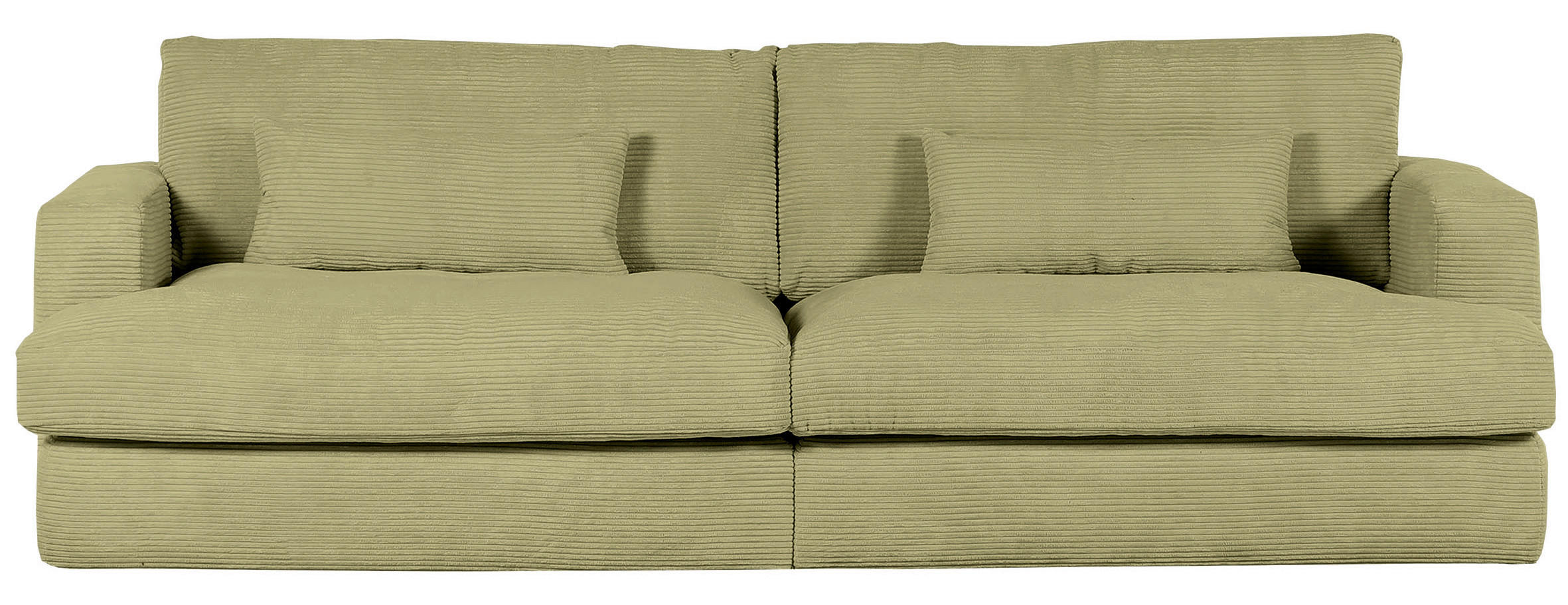 BIGSOFA Cord Hellgrün  - Schwarz/Hellgrün, ROMANTIK / LANDHAUS, Kunststoff/Textil (270/67/120cm) - Landscape