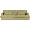 BIG SOFFA i manchester ljusgrön  - ljusgrön/svart, Romantik / Lanthus, textil/plast (270/67/120cm) - MID.YOU