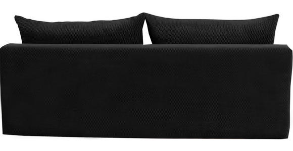 SCHLAFSOFA in Webstoff, Plüsch Schwarz  - Schwarz, Design, Textil (213/89/105cm) - Novel