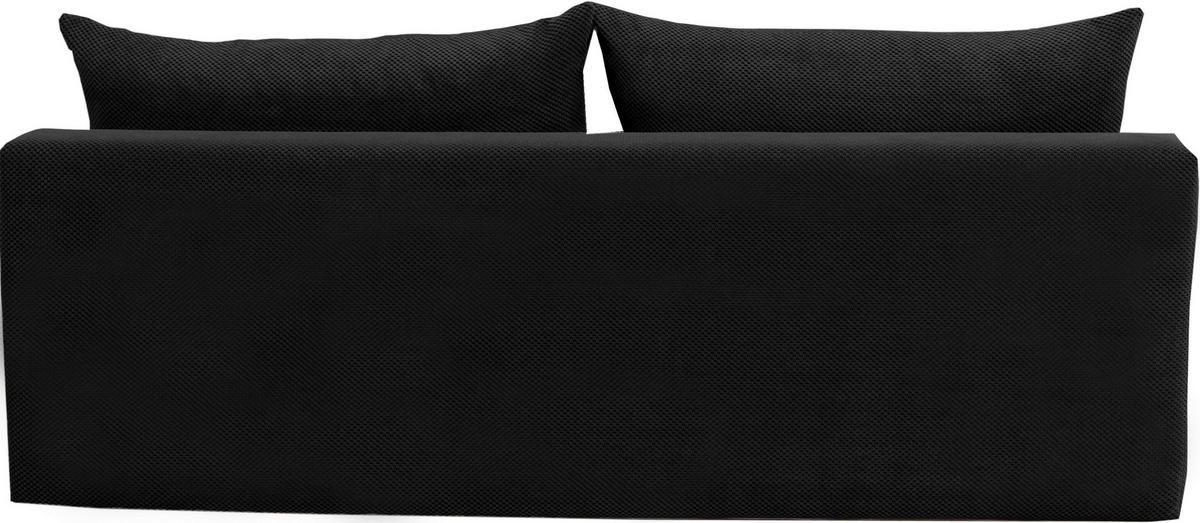 SCHLAFSOFA in Webstoff, Plüsch Schwarz  - Schwarz, Design, Textil (213/89/105cm) - Novel