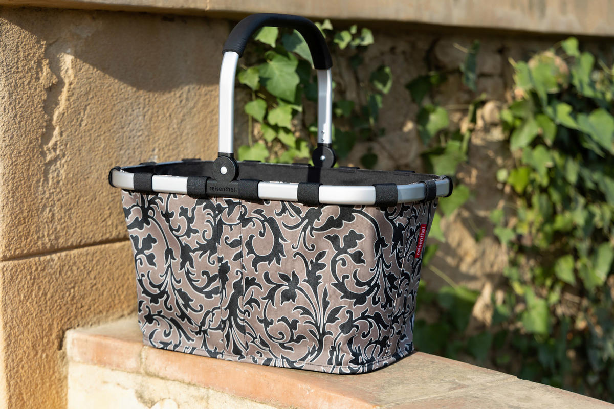 EINKAUFSKORB Baroque Marble 22 L  - Schwarz/Braun, Basics, Kunststoff/Textil (49/29/28cm) - Reisenthel