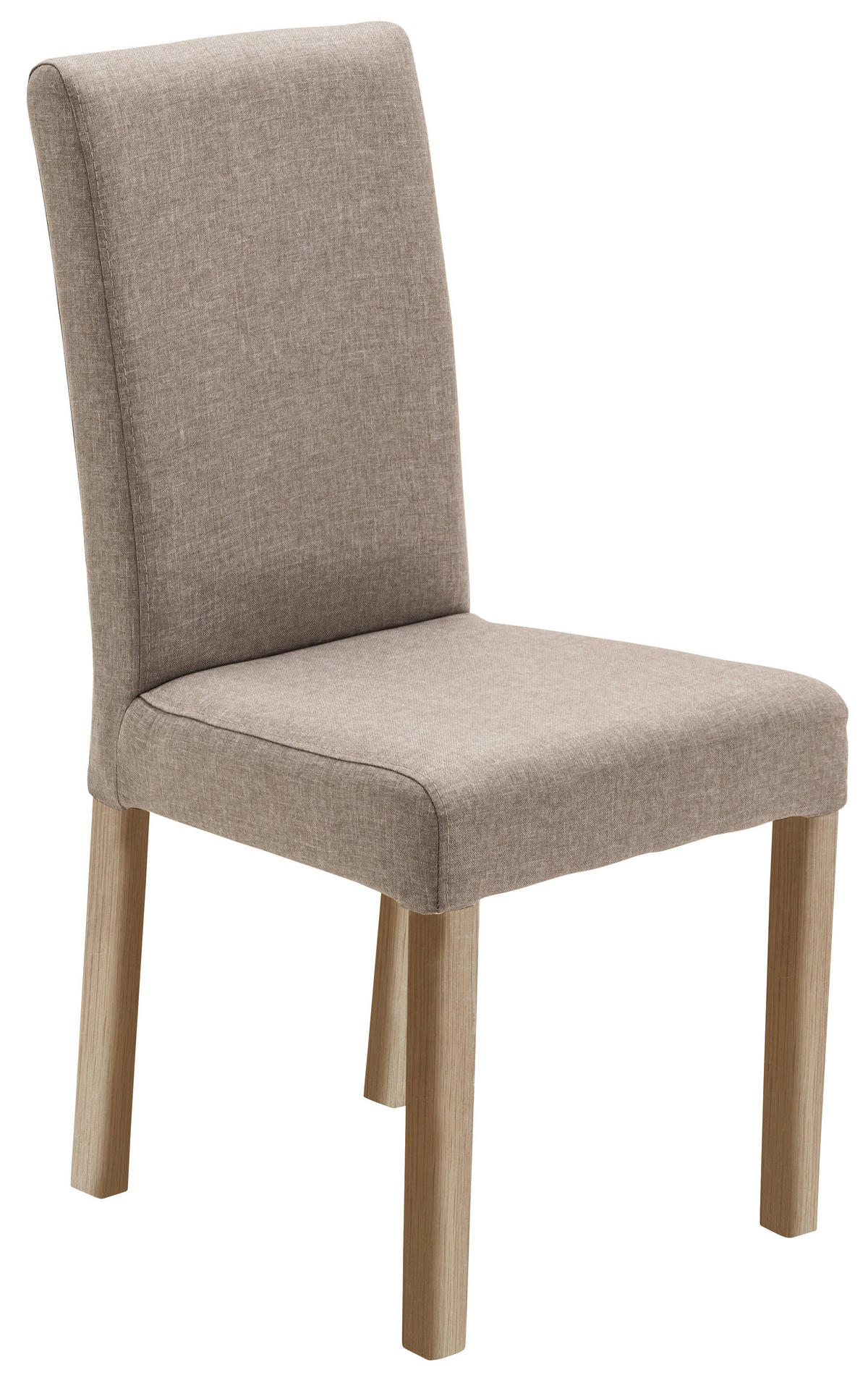 STUHL  Beinauswahl, Stoffauswahl, mit Griff Webstoff  - Taupe/Sonoma Eiche, KONVENTIONELL, Holz/Textil (44/92/57cm) - Carryhome