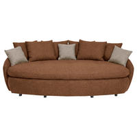 MEGASOFA Chenille Terracotta  - Terracotta/Schwarz, Trend, Kunststoff/Textil (238/80/140cm) - MID.YOU