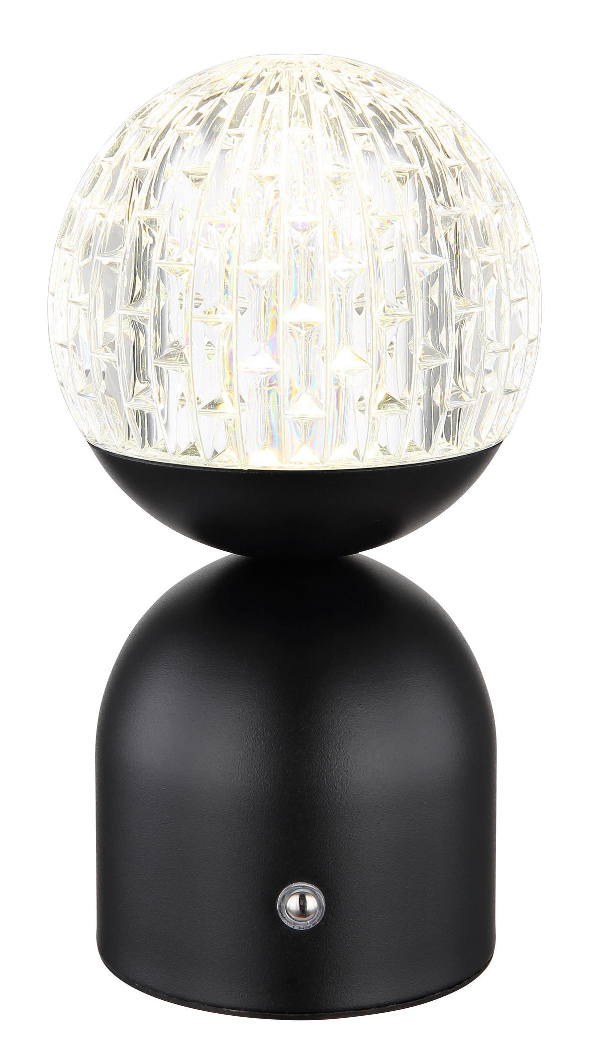 AKKU-TISCHLEUCHTE 10,5/20 cm   - Klar/Schwarz, Basics, Kunststoff/Metall (10,5/20cm) - Globo