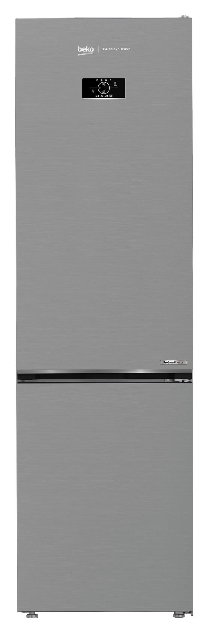 KÜHL-GEFRIER-KOMBINATION KG520  - Edelstahlfarben, Basics, Metall (203,5/59,5/66,3cm) - Beko