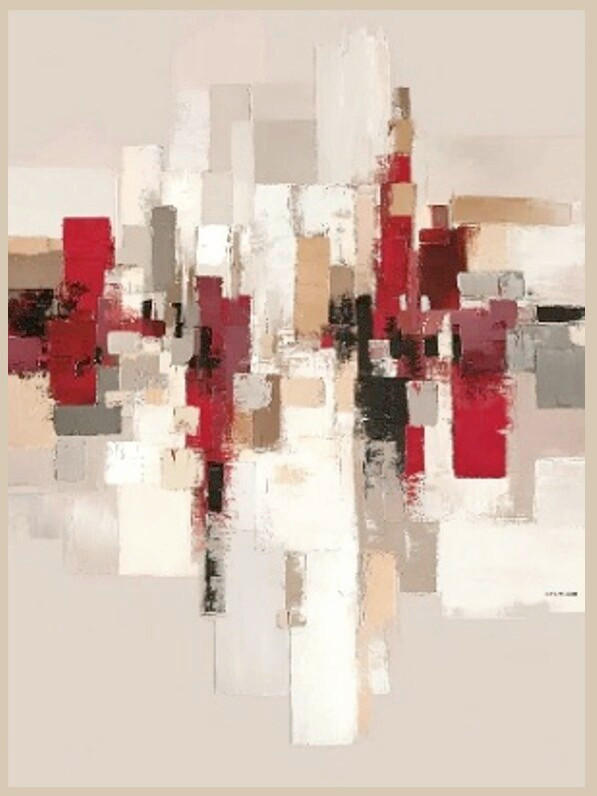 LEINWANDBILD Abstraktes 90/120 cm  - Multicolor, Basics, Holz/Papier (90/120cm) - Euroart