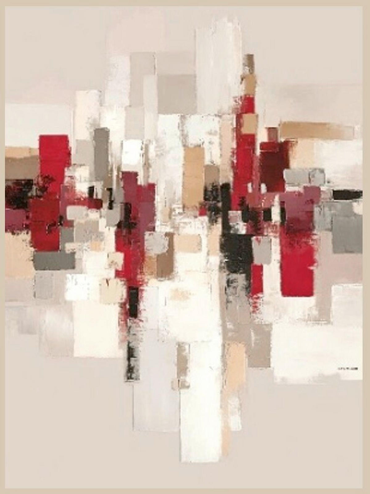 LEINWANDBILD Abstraktes 90/120 cm  - Multicolor, Basics, Holz/Papier (90/120cm) - Euroart