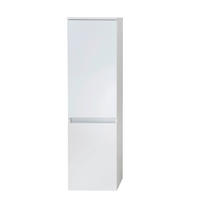 SREDNJE VISOKA OMARA 35/124,5/33 cm  - bela, Konvencionalno, steklo/leseni material (35/124,5/33cm) - Pelipal