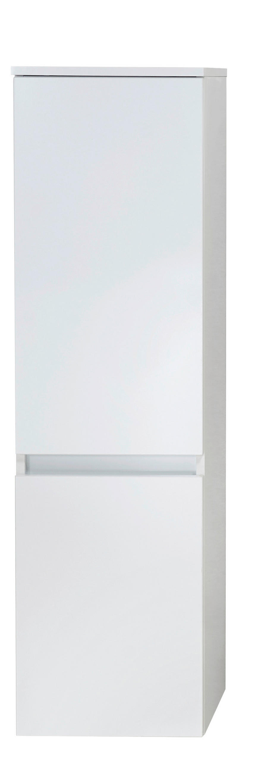 SREDNJE VISOKA OMARA 35/124,5/33 cm  - bela, Konvencionalno, steklo/leseni material (35/124,5/33cm) - Pelipal