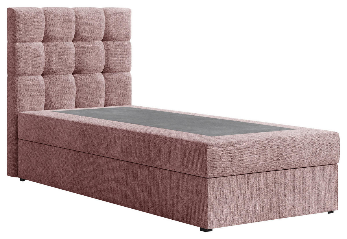 BOXBETT 90/200 cm,  in Kupferfarben, Bettkasten, Topper,  - Schwarz/Kupferfarben, MODERN, Holz/Kunststoff (90/200cm) - MID.YOU