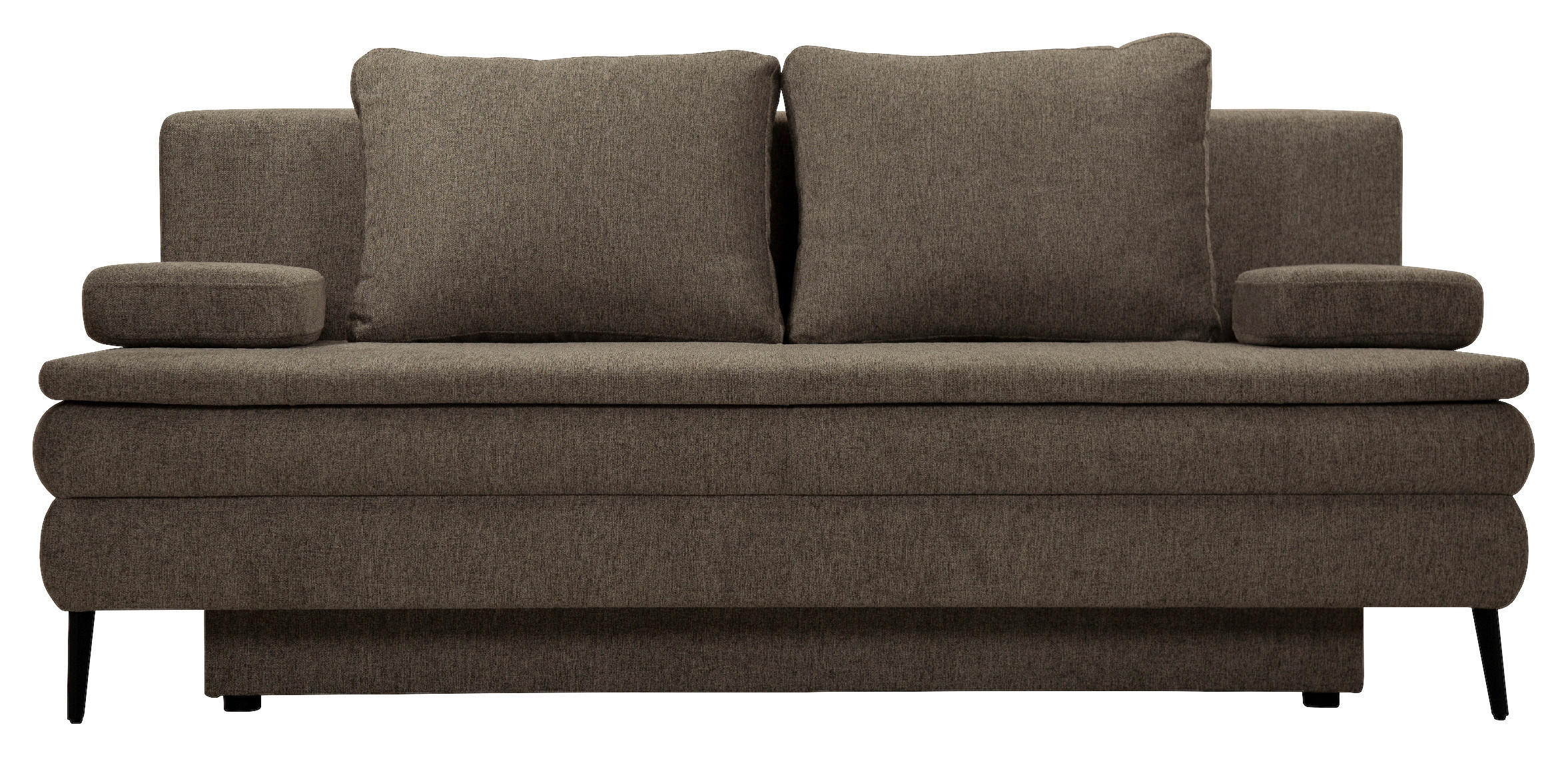 SCHLAFSOFA  mit Stoffauswahl, Liegefunktion Webstoff Dunkelgrau  - Dunkelgrau/Schwarz, Design, Kunststoff/Textil (200/90/100cm) - Venda