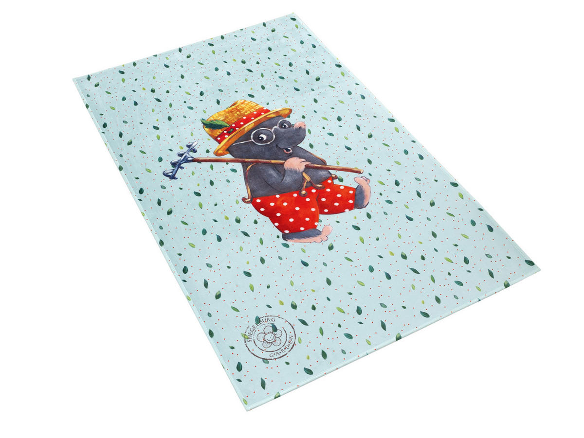 KINDERTEPPICH 100/160 cm Spiegelburg G.A.R.D.E.N  - Rot/Mintgrün, Trend, Kunststoff/Textil (100/160cm)