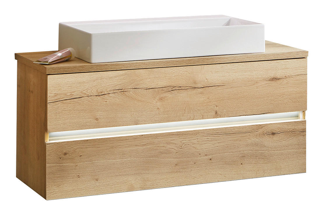 WASCHTISCHKOMBI 121 cm  - Weiß, MODERN, Keramik/Holzwerkstoff (121cm) - Dieter Knoll