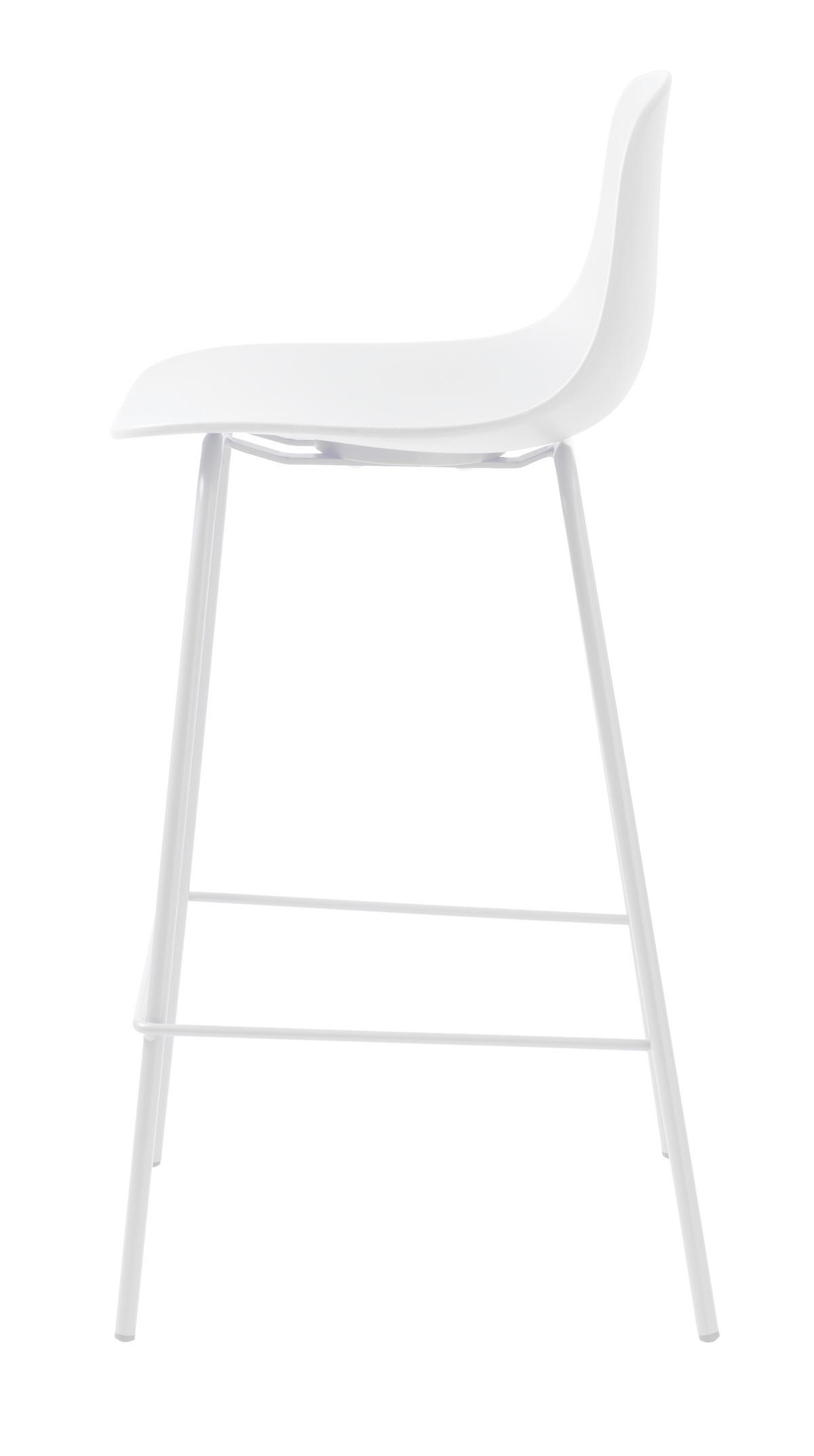 BARHOCKER Weiß abwischbar, Typenauswahl  - Weiß, Design, Kunststoff/Metall (41/93/48cm) - Boxxx