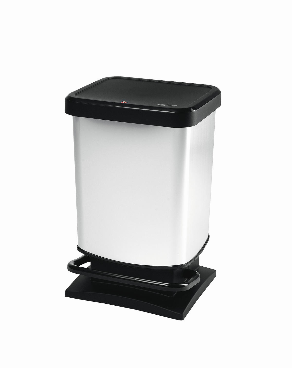 KOŠ ZA SMETI - srebrne barve/črna, Konvencionalno, umetna masa (29.3/26.6/45.7cm) - Rotho