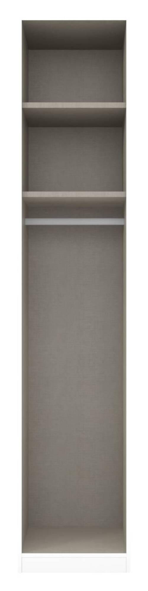 NYÍLÓAJTÓS SZEKRÉNY fehér  - alumínium színű/fehér, Modern, faalapú anyag (47/229/54cm) - Rauch Möbel