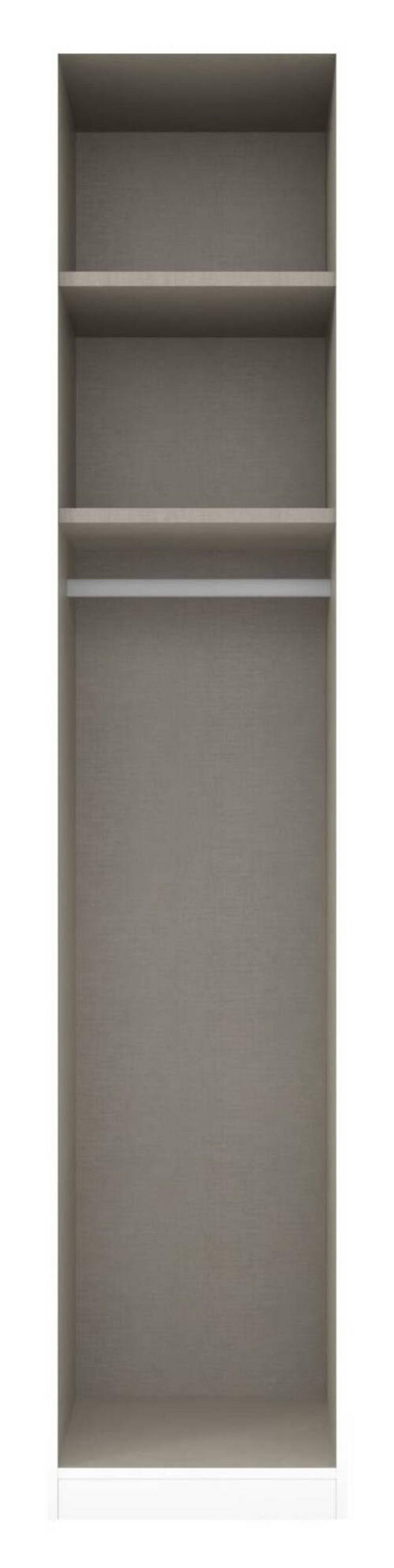 DREHTÜRENSCHRANK in Weiss  - Weiss/Alufarben, Modern, Holzwerkstoff (47/229/54cm) - Rauch Möbel