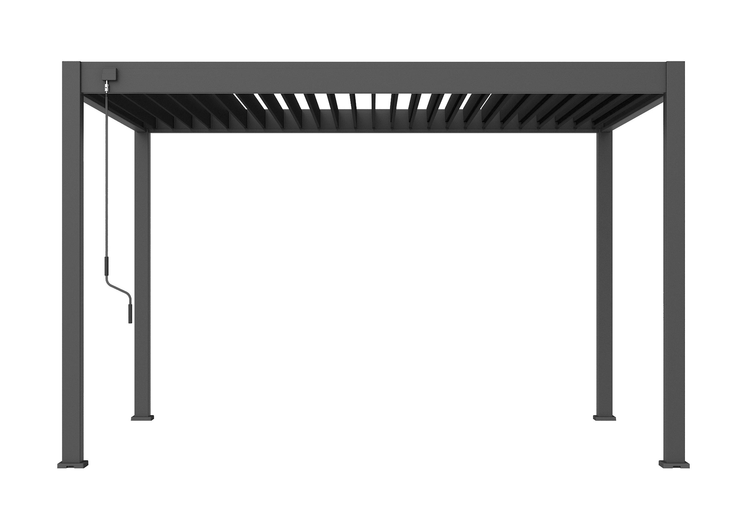 PERGOLA 400/255/300 cm Aluminium  - Anthrazit, Basics, Metall (400/255/300cm) - Gardenson