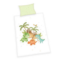 BABYBETTWÄSCHE Dinos Renforcé 100/135 cm  - Weiß, Basics, Textil (100/135cm) - baby best