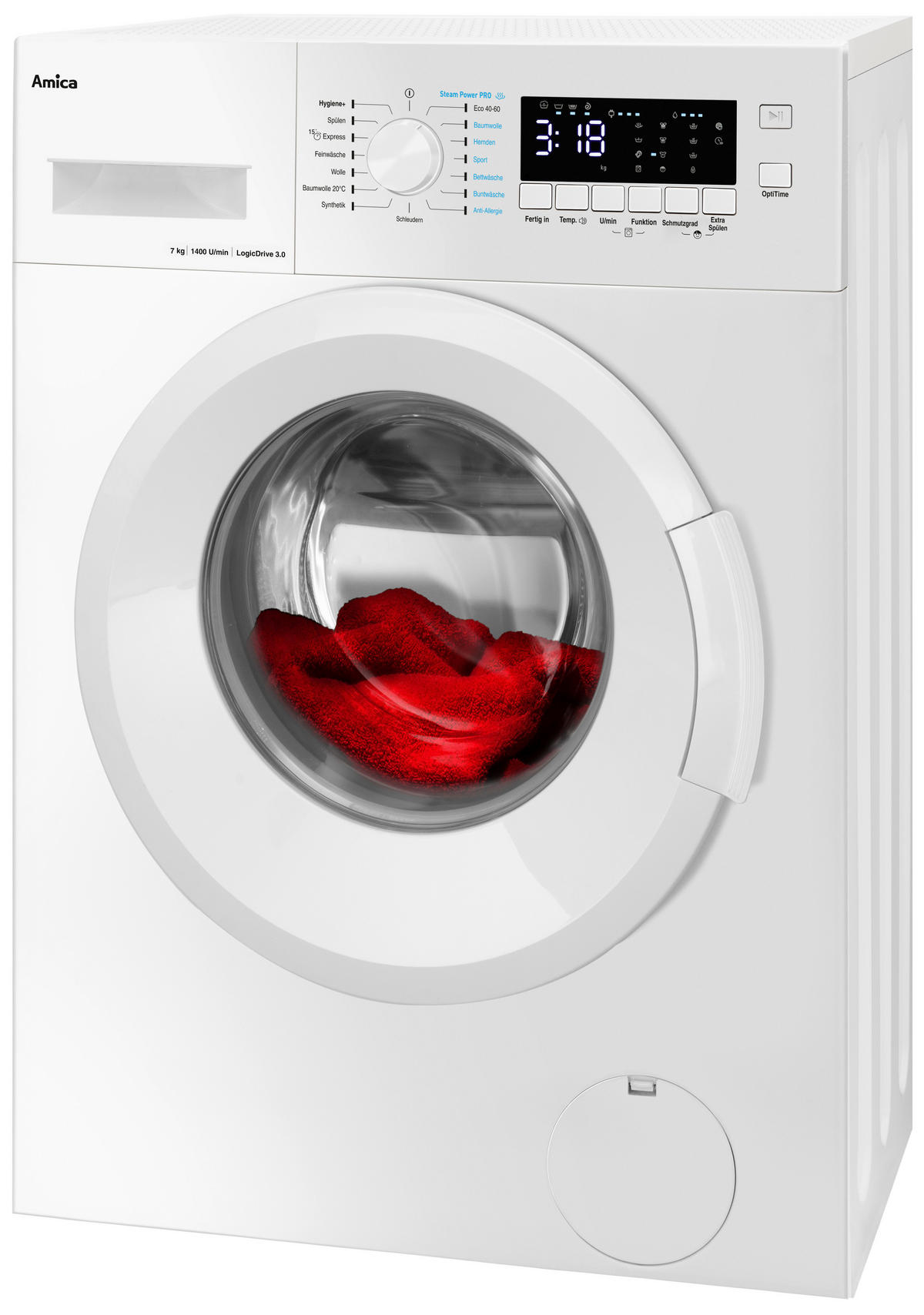 WASCHMASCHINE WA 474 600   - Weiß, Basics, Kunststoff/Metall (59,5/85,0/47,5cm) - Amica
