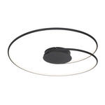 LED-DECKENLEUCHTE 67/10 cm   - Schwarz, LIFESTYLE, Kunststoff/Metall (67/10cm) - Novel