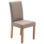 STUHL  Beinauswahl, Stoffauswahl, mit Griff Webstoff  - Taupe/Eichefarben, KONVENTIONELL, Holz/Textil (44/92/57cm) - Carryhome