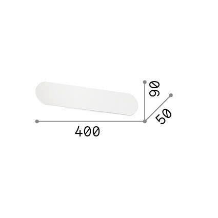LED-WANDLEUCHTE Echo Bianco 40/9/5 cm   - Weiß, Design, Metall (40/9/5cm)