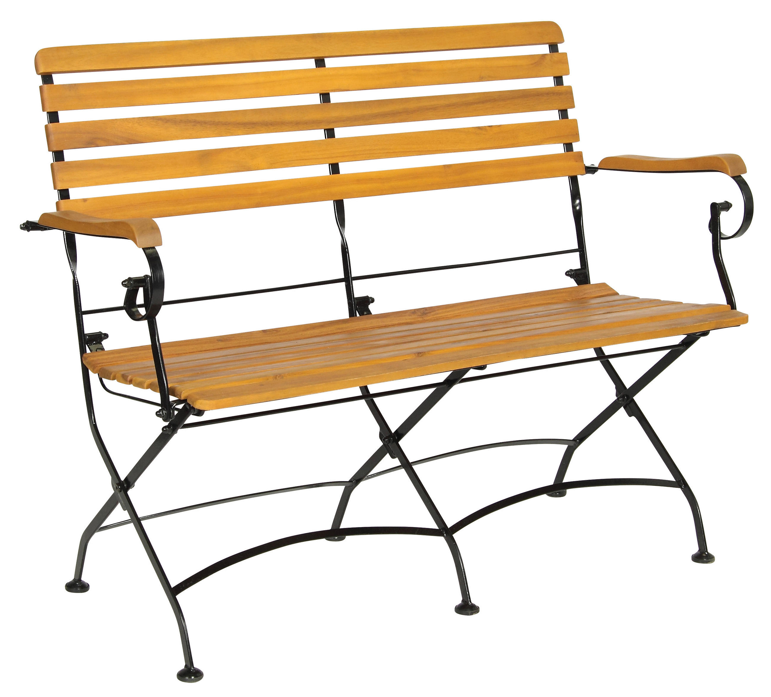GARTENTISCHGRUPPE Akazie Eisen  - Anthrazit/Akaziefarben, Basics, Holz/Metall (120/75/80cm)