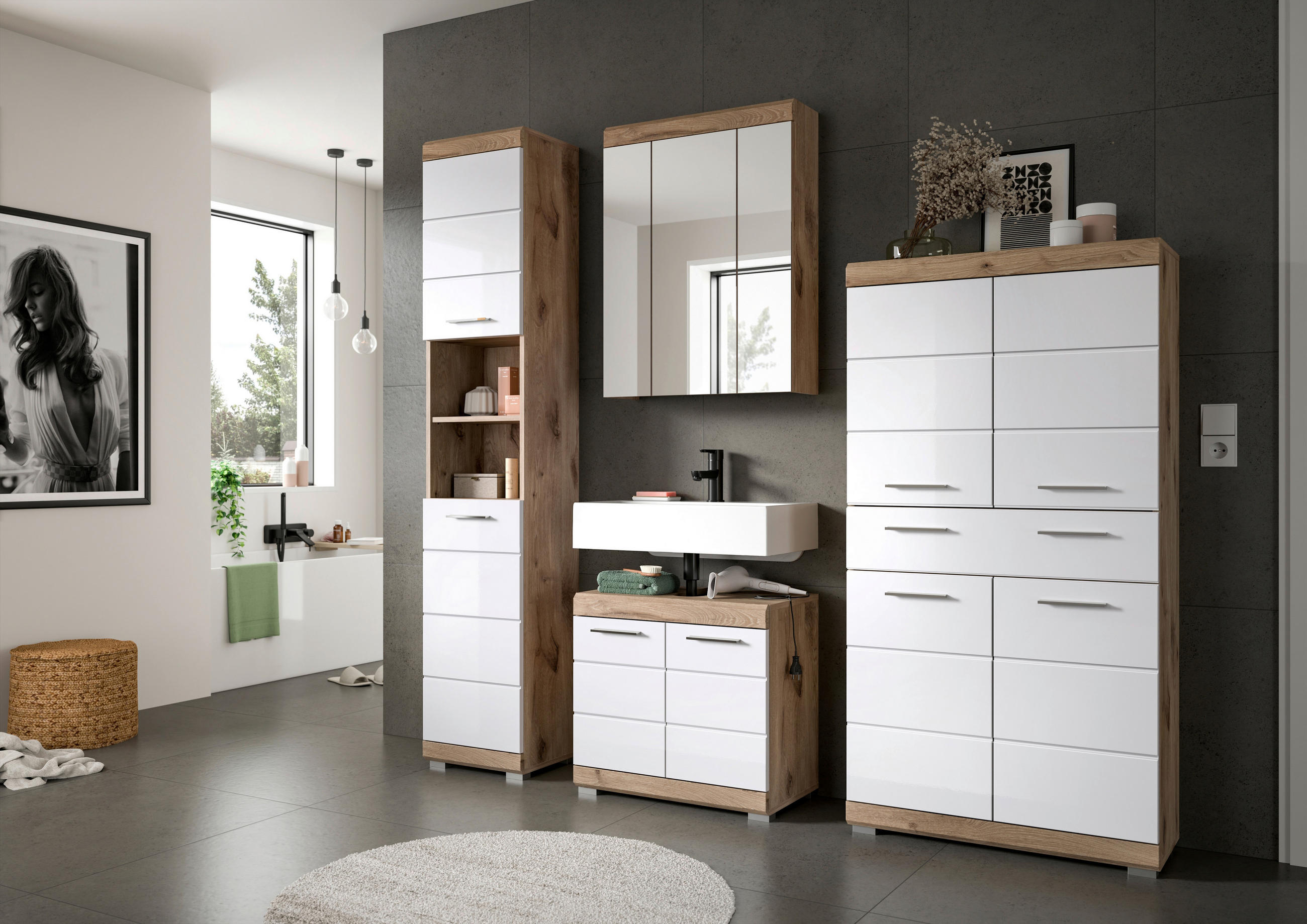 SPIEGELSCHRANK 60/79/18 cm  - MODERN, Glas/Holzwerkstoff (60/79/18cm) - MID.YOU