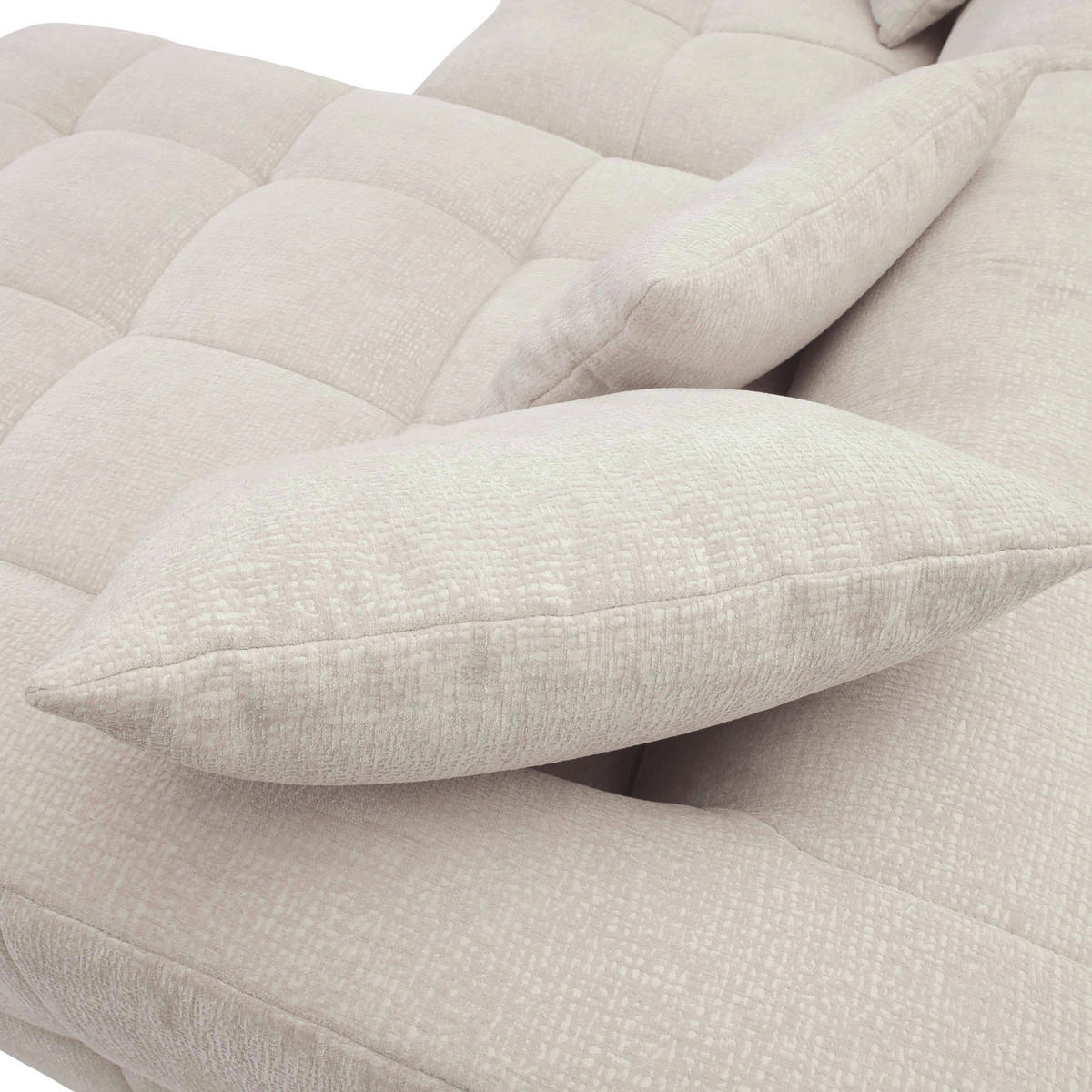 ECKSOFA in Flachgewebe Hellbraun  280/170 cm  - Hellbraun/Schwarz, KONVENTIONELL, Kunststoff/Textil (280/170cm) - Carryhome