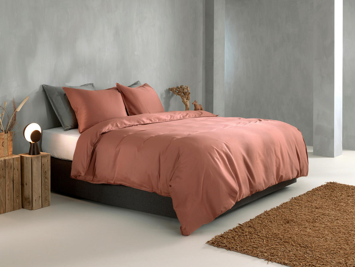 BETTWÄSCHE Satinado Makosatin 155/220 cm  - Dunkelrosa, Basics, Textil (155/220cm)