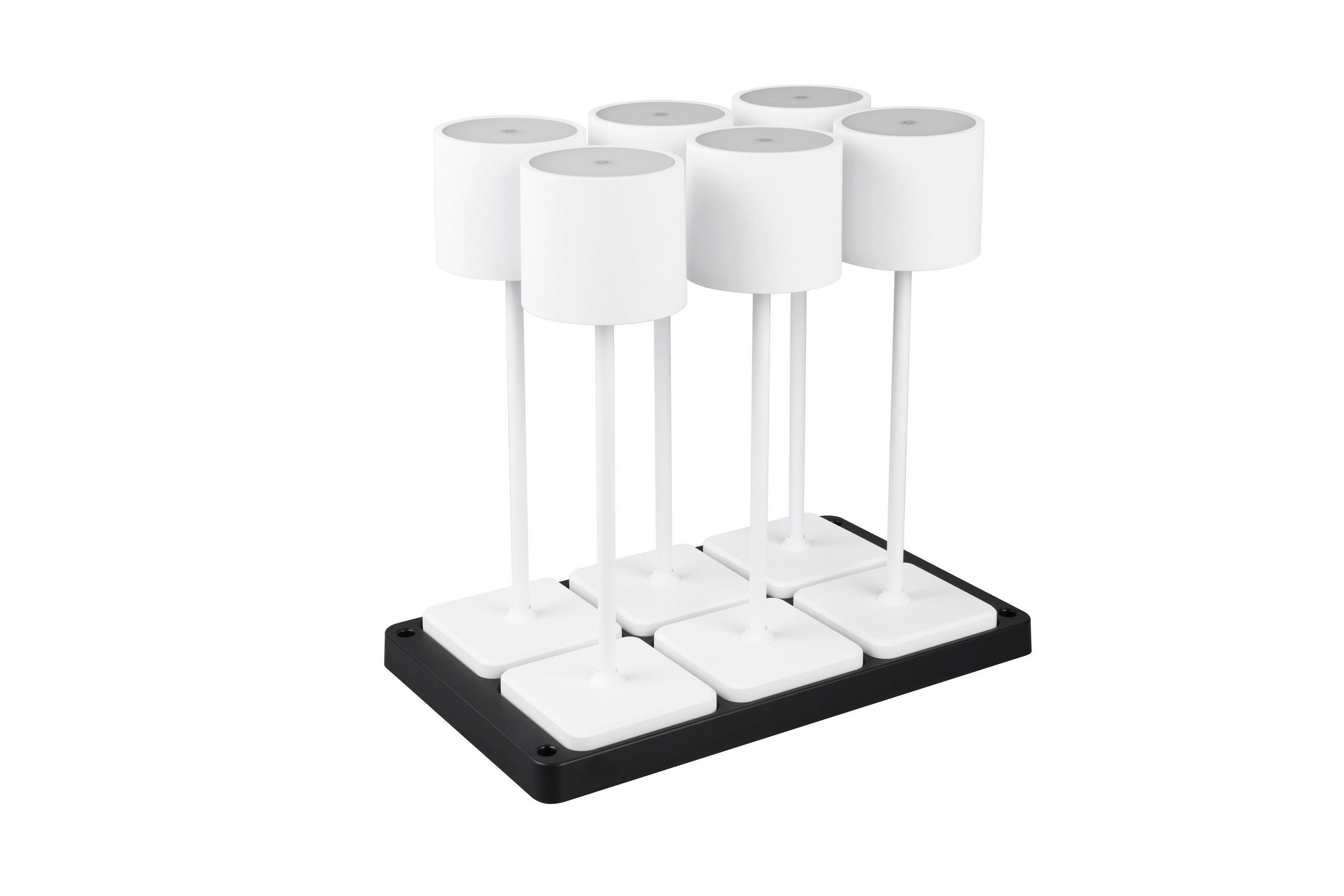 AKKU-TISCHLEUCHTE - Weiss, Konventionell, Kunststoff (42,7/40/26cm)