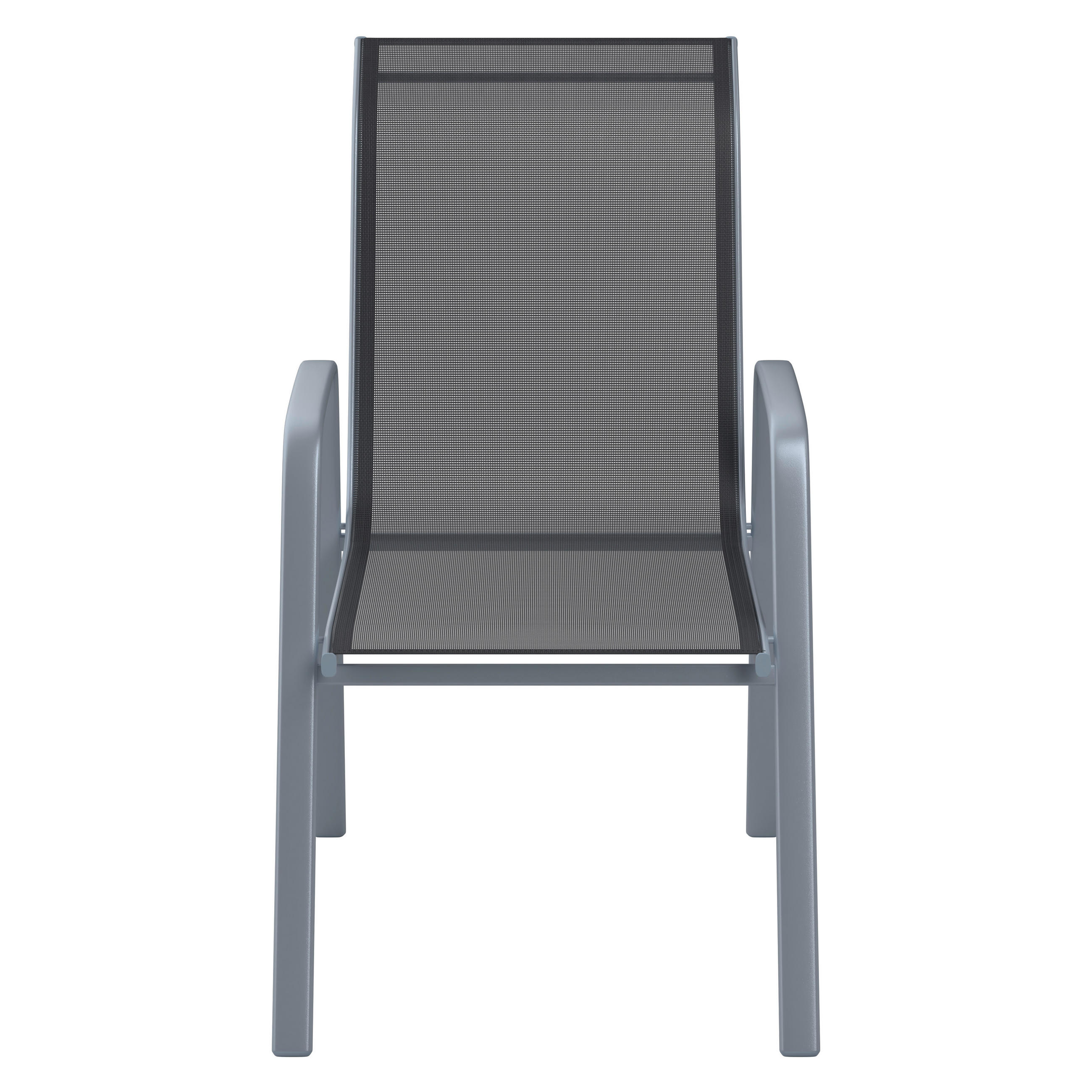 STOLICA SLOŽIVA crna, srebrne boje metal, plastika, tekstil - srebrne boje/crna, Konvencionalno, metal/tekstil (54/93/74cm) - Ambia Garden